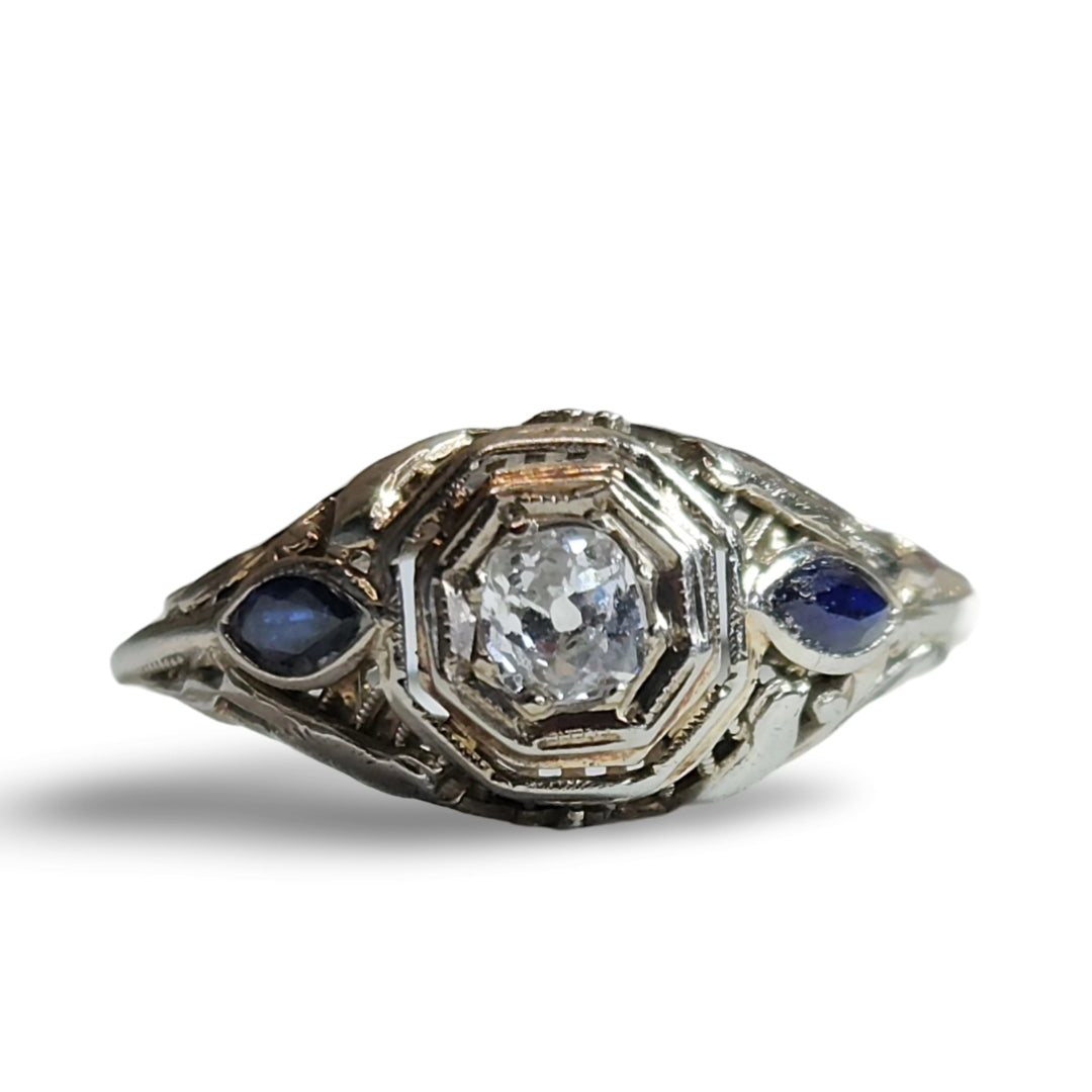 14k, white gold sz 6