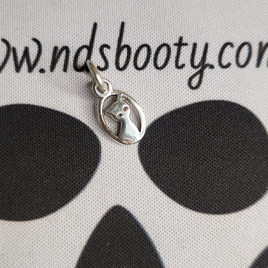 .925 Kitty Silhouette Charm - Handcrafted