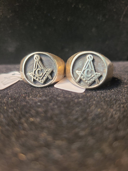 .925 Sterling Silver Masonic Ring