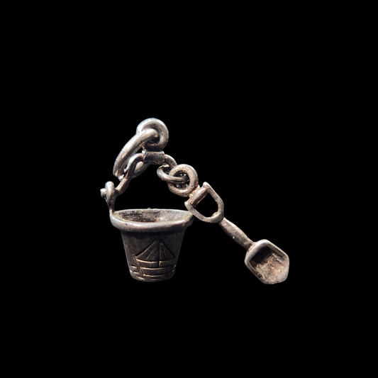 .925 Sterling Silver Bucket and Shovel Charm